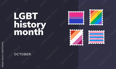 LGBT history month. Background, poster, postcard, banner design. Stock ...