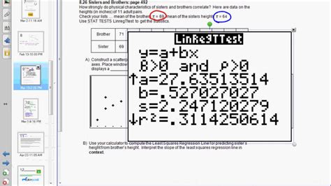 Least Squares Regression with the TI 84+ calculator - YouTube