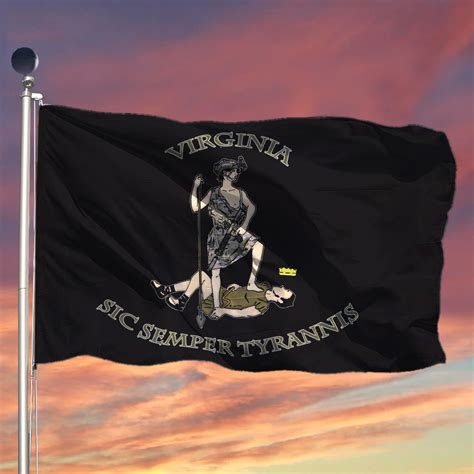 Sic Semper Tyrannis Flag Virginia Flag Sic Semper Tyrannis Patriotic M ...