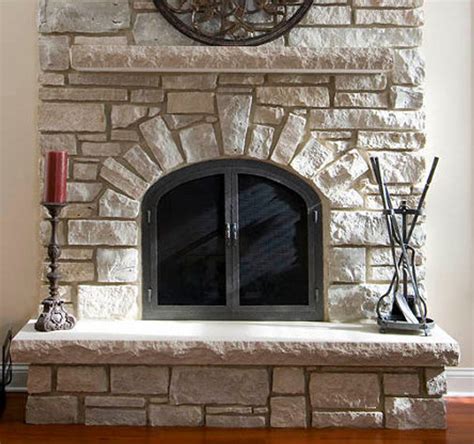 Rectangular premium buff limestone fireplace hearth