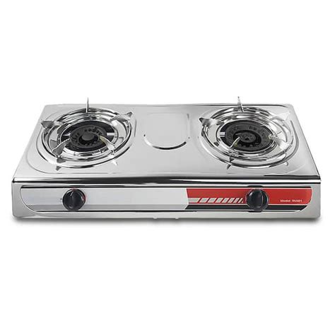 Stark Portable 24,000 BTU Propane Gas Stove-Top Double Burner Fryer ...