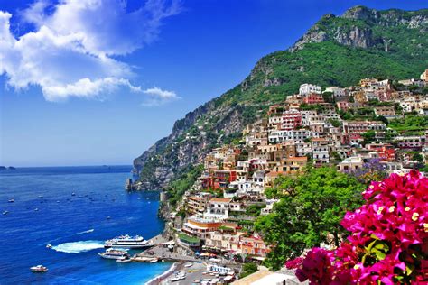 beautiful scenery of amalfi coast of Italy, Positano. - OceanScapeYachts