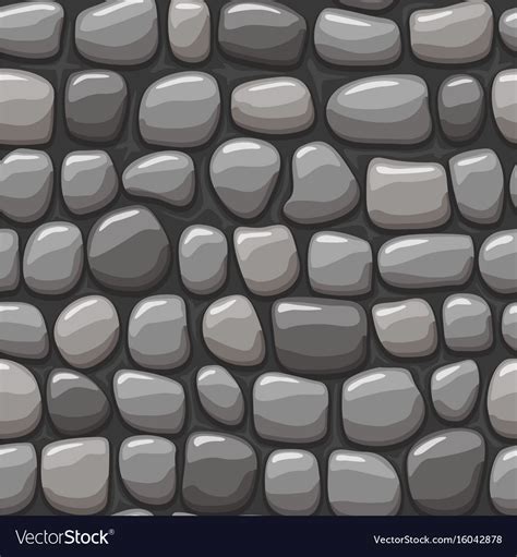 Cartoon gray stone texture seamless Royalty Free Vector