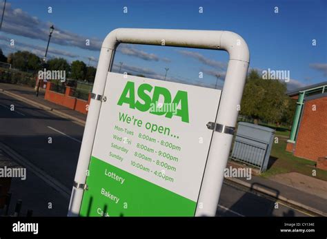 asda shop opening times Stock Photo - Alamy