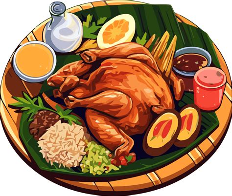 Inasal na manok illustration, or chicken inasal traditional food from philippines 23870099 PNG