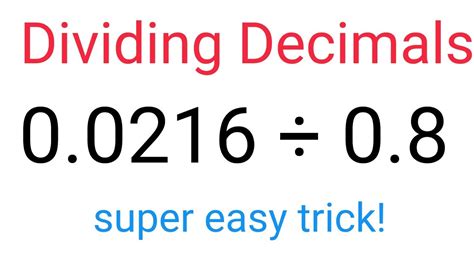 How to Divide decimals easily and correctly! #fastandeasymaths #math # ...