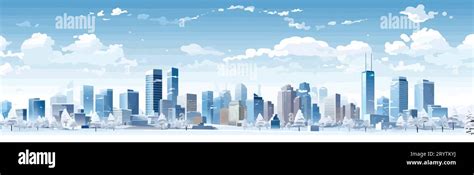 Snowy Cityscapes vector flat minimalistic isolated vector style Stock Vector Image & Art - Alamy