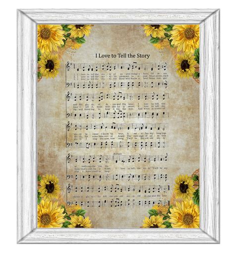 I Love to Tell the Story Christian Hymn Printable Lyrics - Etsy