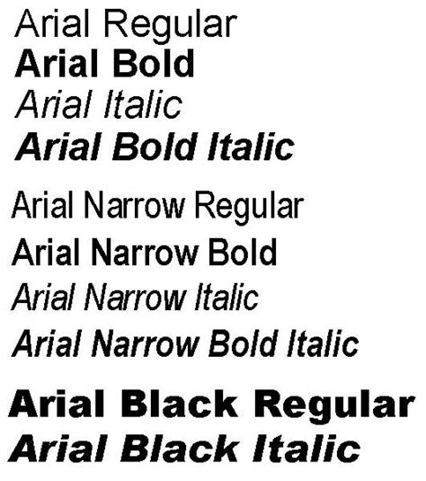 Arial font family. | Typography fonts, Arial font family, Typography