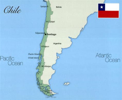 Large map of Chile with major cities | Vidiani.com | Maps of all ...