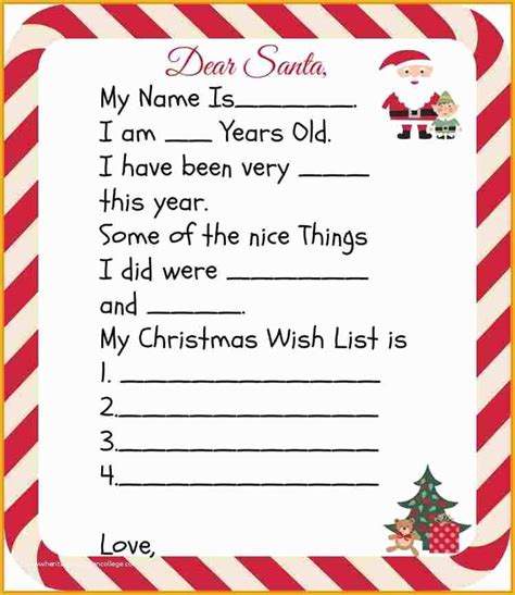 Free Printable Secret Santa Letter Template - Printable Templates Free