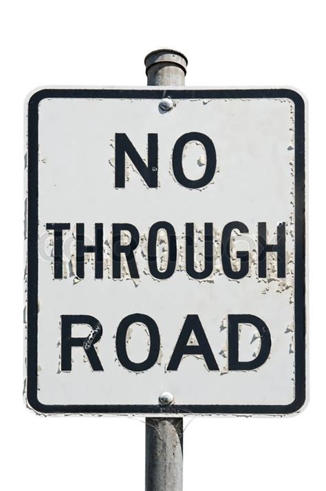 Old no through road traffic sign ... | Stock image | Colourbox