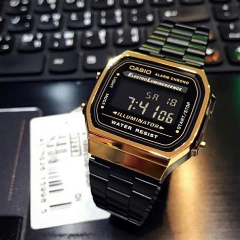 Casio A168 BLACK GOLD Unisex digitalni sat