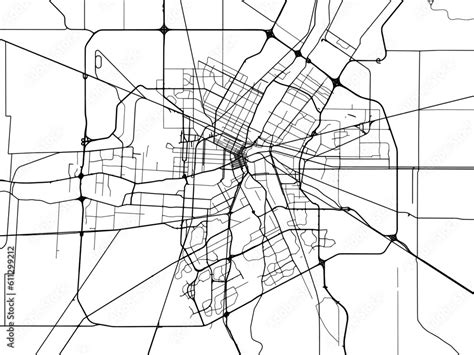 Vector road map of the city of Winnipeg Manitoba in Canada on a white background. Stock Vector ...