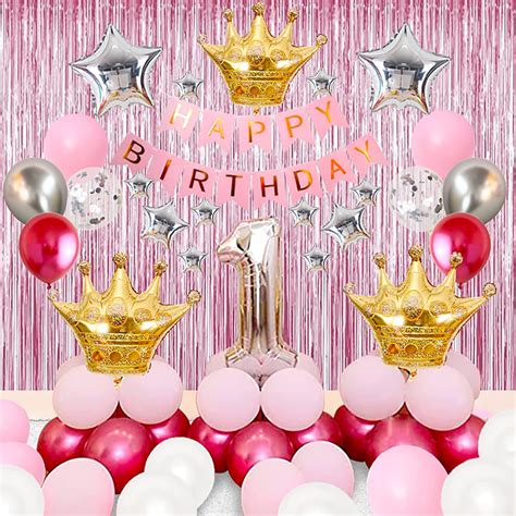 Baby Girl First Birthday Decorations - 1st Themes India | Ubuy