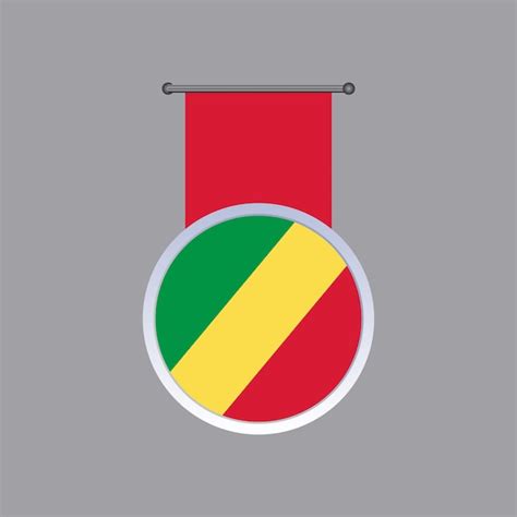 Premium Vector | Illustration of congo flag template