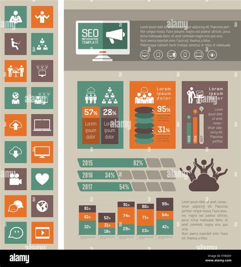 Social Media Infographic Template Stock Vector Image & Art - Alamy