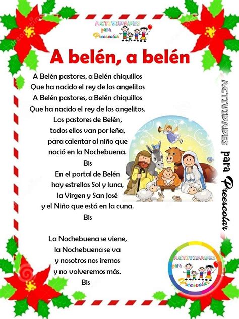 CANCIONES NAVIDEÑAS | Villancicos navideños para niños, Letras de canciones infantiles ...