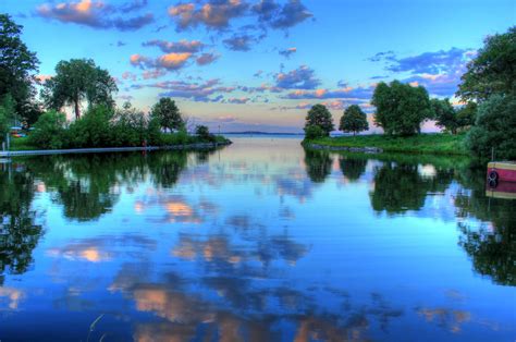 Free Images : landscape, tree, water, sunset, flower, lake, river, panorama, dusk, pond, evening ...