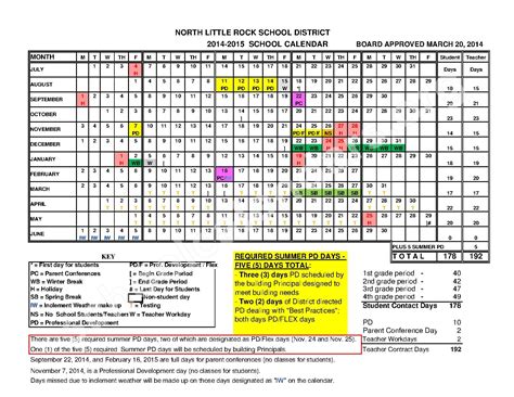 North Little Rock School District Calendars – North Little Rock, AR