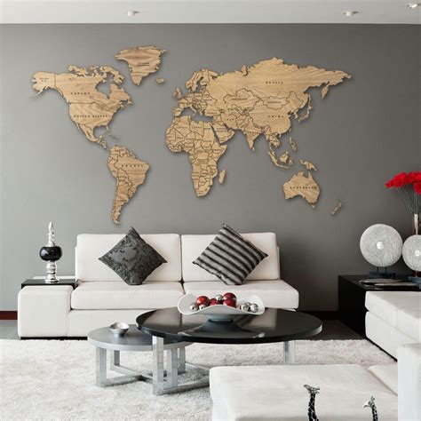 Gustoso Mappamondo Da Parete In Legno Idee – Cartina Geografica Mondo