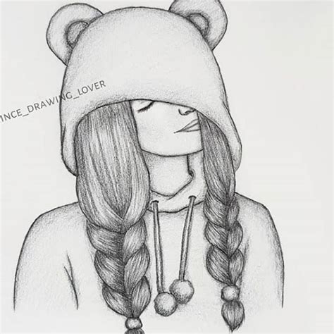 Fabulous Art Sketches | Cute Girl | Pencil drawings of girls, Pencil ...