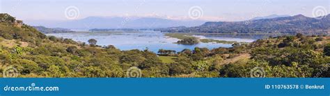 Lake Suchitlan Seen from Suchitoto Stock Photo - Image of street ...