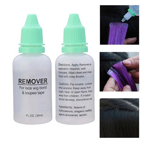 New 2 Bottles Hair Extension Remover 30ml Wigs Glue Adhesive Remover for Lace Wig Release Tape ...