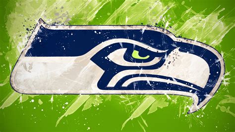 Seattle Seahawks Logo In Green Painting Background 4K HD Seattle ...