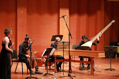 Classical Music. Violinists in Concert. Stringed, Violinist.Closeup of ...