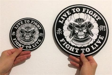 Jiu jitsu patches Brazilian Jiu Jitsu Gi Patch Live to Fight | Etsy