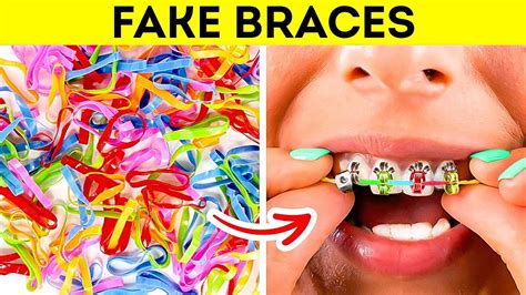 DIY FAKE BRACES! CRAZIEST GIRLY HACKS EVER by 5-Minute Crafts LIKE ...