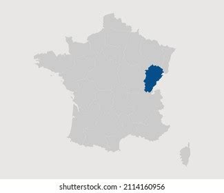 Franche Comte Highlighted On France Map Stock Vector (Royalty Free) 2114160956 | Shutterstock