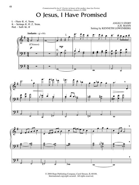 O Jesus, I Have Promised | Sheet Music Direct