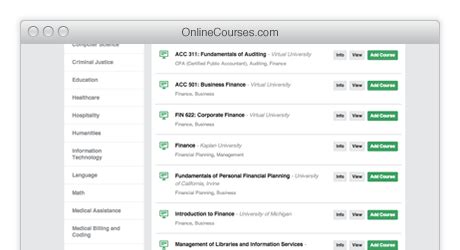 Online College Courses & Classes