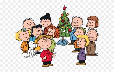 Winter Clipart Peanuts - Charlie Brown Christmas Gang - Png Download ...