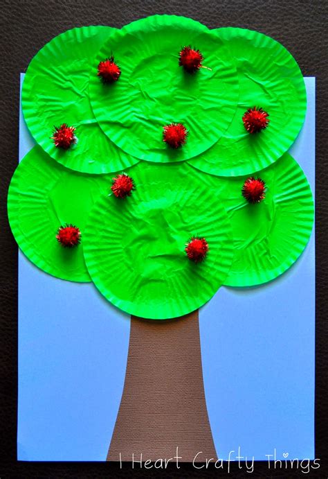 Cupcake Liner Apple Tree Craft - I Heart Crafty Things