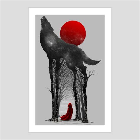 Little Red Art Print By Skaryllska Design By Humans