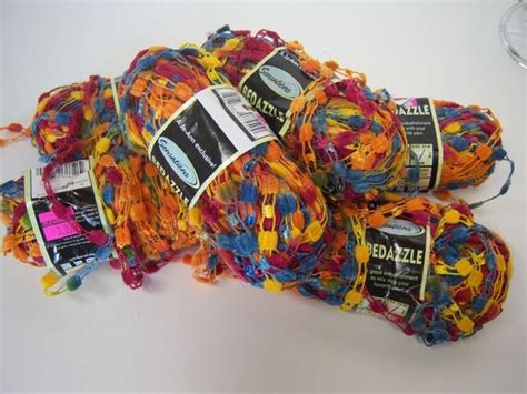 Bedazzle Sensations 6 JoAnn Fabric skeins Yarn Multi Color