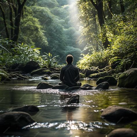 Premium AI Image | a serene meditation that embodies mindfulness and ...