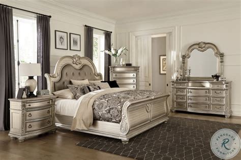 Cavalier Silver Sleigh Bedroom Set from Homelegance | Coleman Furniture