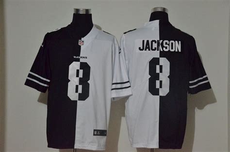 Baltimore Ravens Lamar Jackson #8 Nfl 2020 Black And White Jersey ...