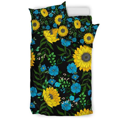 Sunflower Bed Sheets Duvet Cover Bedding Sets - HomeFavo