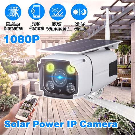 Ip67 1080p hd solar powered wireless wifi ip surveillance camera night ...