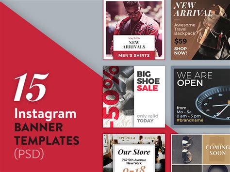 15 Instagram Banner Templates (PSD) by PhotoMarket on Dribbble