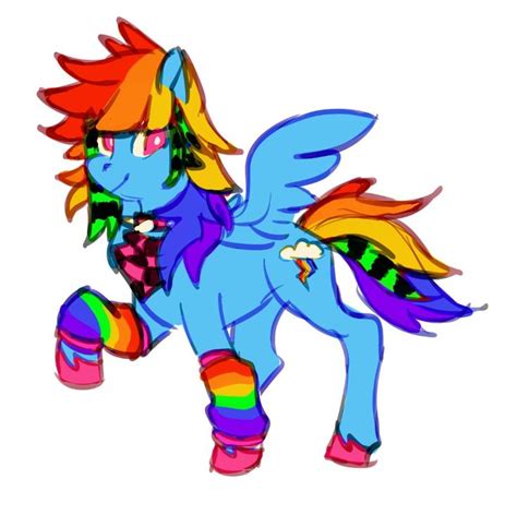 #2338789 - safe, artist:zukosbf, rainbow dash, pegasus, pony, alternate hairstyle, clothes ...