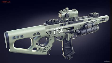 ArtStation - HANNAH ASSAULT RIFLE, DARKO DARMAR MARKOVIC | Syndicate guns | Assault rifle ...