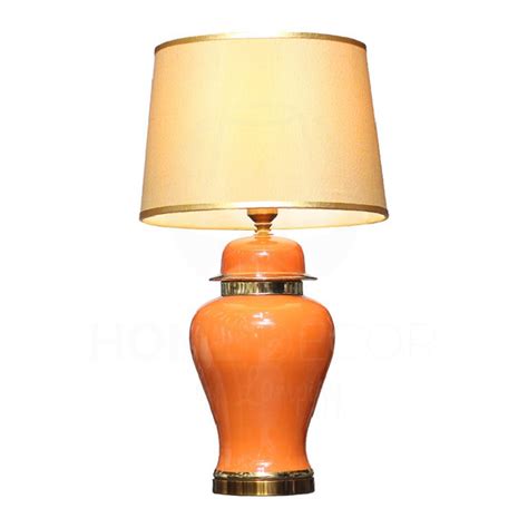 Ceramic JH22003 Orange Lamps (Pair) | Home Decor Lampify