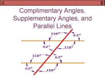 PPT – Complimentary Angles, Supplementary Angles, and Parallel Lines ...