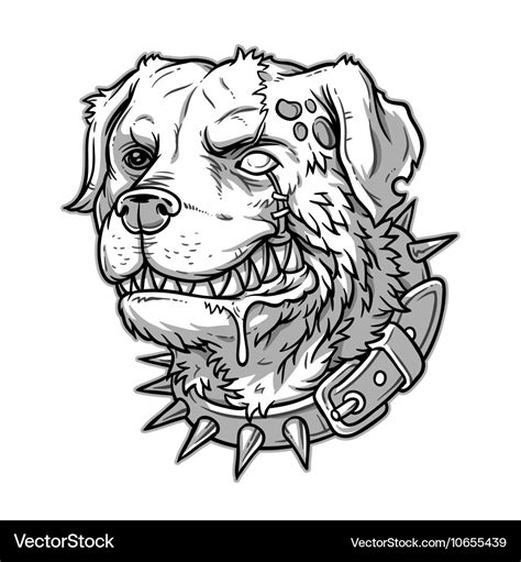 Evil mad dog Royalty Free Vector Image - VectorStock